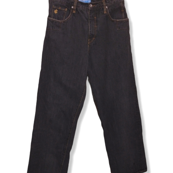 Rocawear men's sz 34 straight leg gray distressed denim jeans made in Hong Kong - Picture 2 of 10